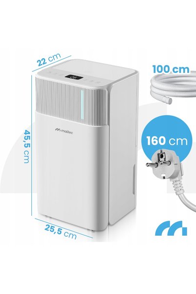MalTec Dezumidificator Absorbant de umiditate Silențios Temporizator WiFi Hig...