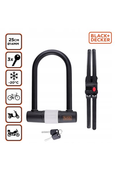 Black&Decker SECURITATE ANTIFURT BICICLETĂ TIP U ANTIFURT BICICLETĂ ANTIFURT ...