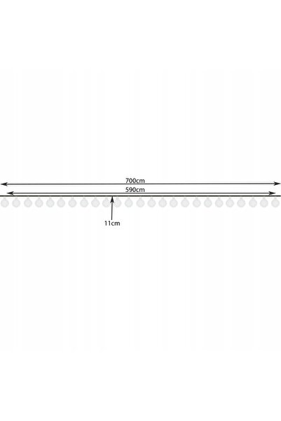 Gardlov Ghirlandă luminoasă solară 7m 2V IP44 23865