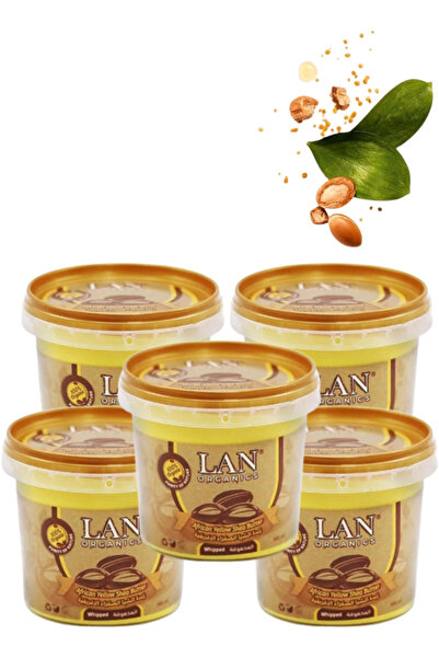LAN ORGANICS 5 قطع من زبدة الشيا الأفريقية الصفراء 100 مل