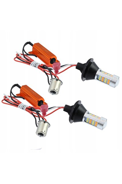 ME PREMIUM 2 în 1 Lumini de zi DRL Becuri semnalizare 84x LED PY21W BAU15S CA...