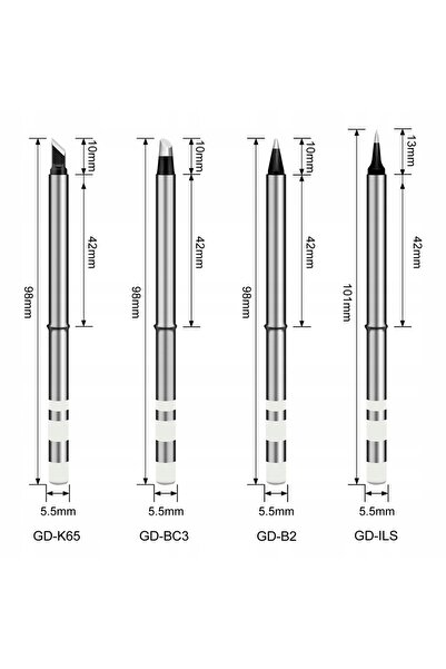 GVDA Set de vârfuri de lipit GD-ILS GD-B2 GD-K65 GD-BC3 pentru fierul de lipi...