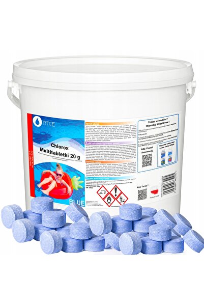 Ntce Tablete de clor pentru piscină Multi Pool Blue Water 11 în 1 3kg 20g