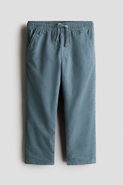 H&M Astarlı Fitilli Kadife Pantolon
