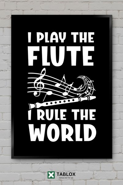 tablomaxtbx Flauta Flauta Muzički instrument Umjetnički poster Zidni dekor Ur...