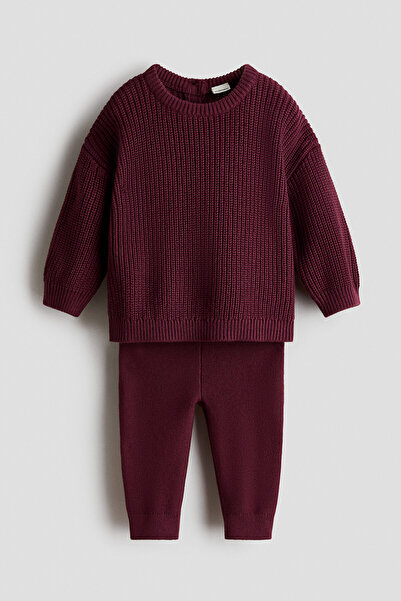 H&M 2 Parçalı Pamuklu Triko Set