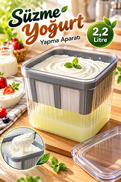 House Bird 2200 ml Yogurt Strainer with Filter for Straining Yogurt and Cheese Making Storage Container