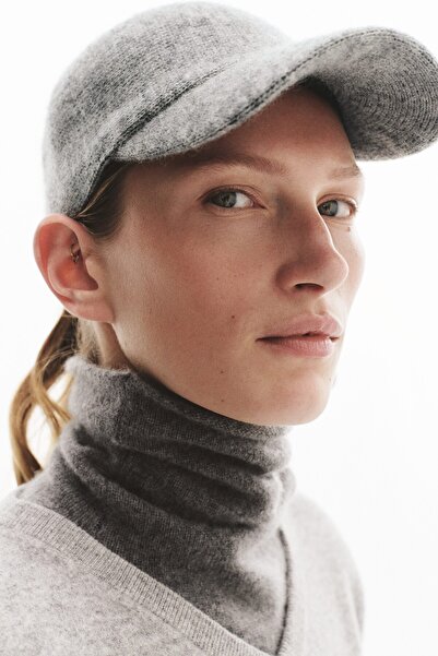 H&M Tiftik Karışımlı Triko Şapka