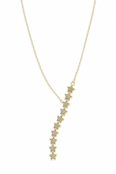 Jack Ferrero Stylish Bijouterie Necklace with Yellow Star Figure and Stone De...