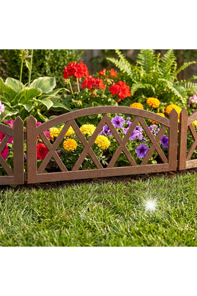 ARTEMİSPAK 8x Stâlp de gard de grădină, Palisadă de bordură din bronz pentru ...