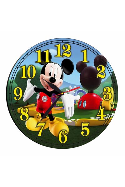 OEM Ceas Disney, Clubul lui Mickey Mouse, Casa lui Mickey Mouse, Lemn, 30 cm,...