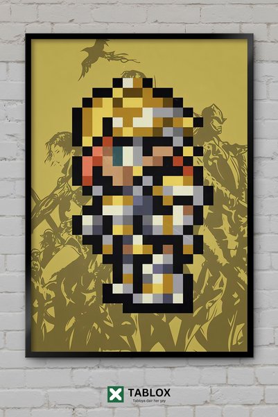 tablomaxtbx Final Fantasy XI Curilla Pixel Sprite lik u ukrasnoj MDF sliki u ...