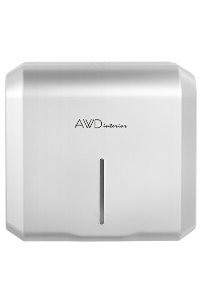 AWD Interior Suport pentru prosoape de hârtie, argintiu, montat pe perete, bl...