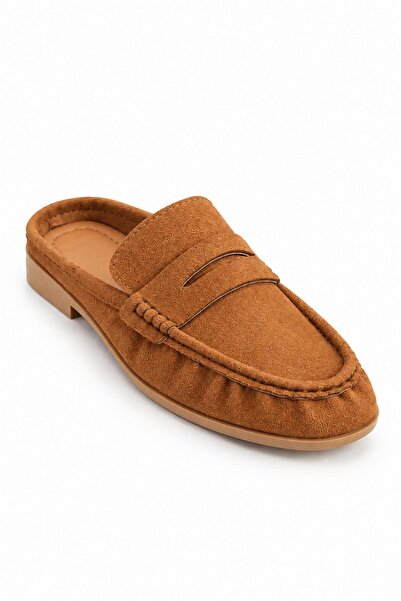 Solo Bag Unisex Tan Suede Closed Front Flat Sole Comfortable Stylish Sabo Loa...