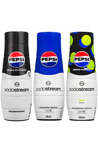 sodastream 3x SIROP CONCENTRAT PEPSI + PEPSI MAX + PEPSI MAX LIME
