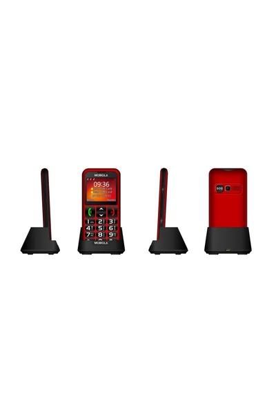 Mobiola Telefon GSM mb700 2G dual SIM pentru seniori negru