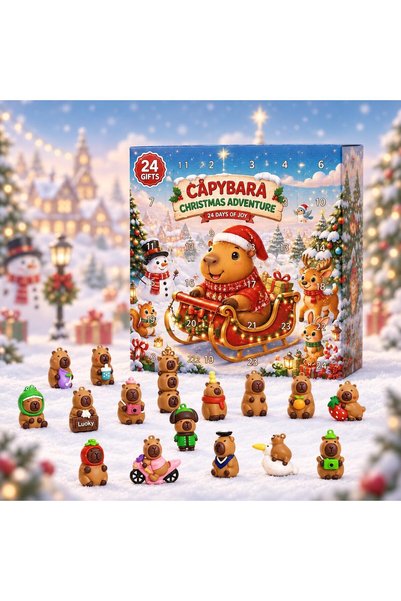 Generic Brand Capybara Advent Calendar 2026 24 Days of Christmas