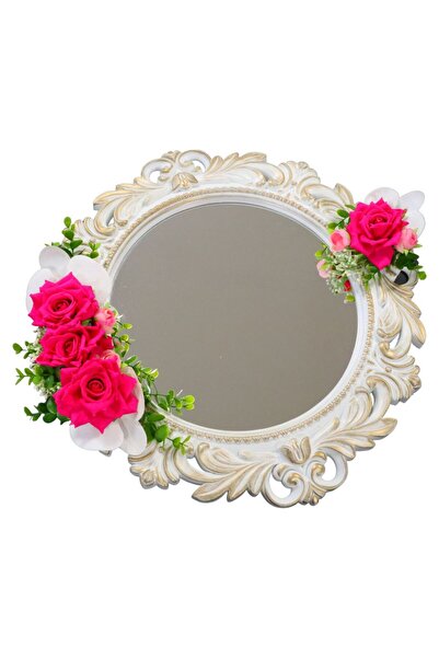 OEM Oglindă decorată pentru mireasă, Trandafiri, Bujori, Orhidee, Roz, Alb, 4...