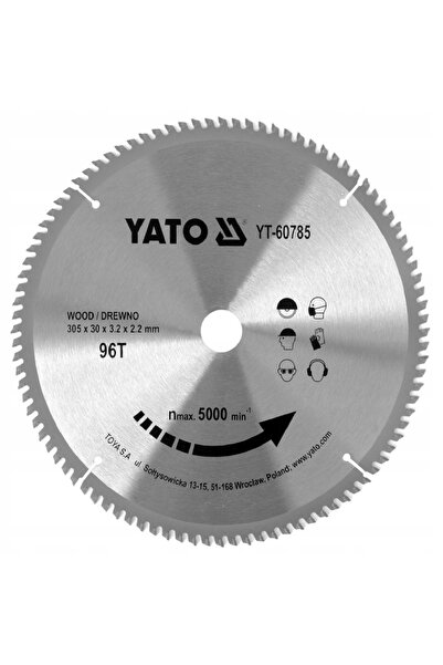 yato Lamă pentru prelucrarea lemnului YT-60785 305x30 mm 96T pentru mașină de...