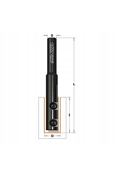 CMT Freză dreaptă pentru inserții interschimbabile, coadă de 12mm, filet drea...