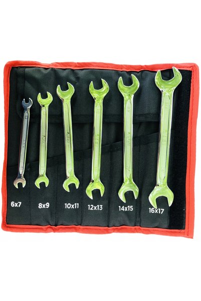 Jobi Set de chei plate cu 6 piese 6-17 mm + Husă