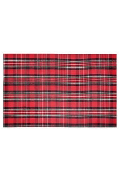 OEM PVC Plate Holder Red with Christmas Checks 45x30cm