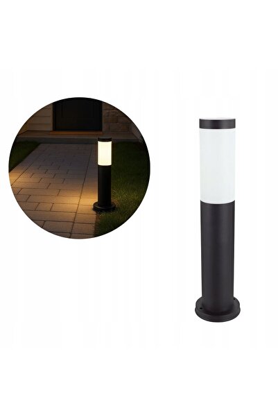 IDEUS Lampă de grădină pe stâlp, neagră, rotundă, de exterior, E27 TUBER