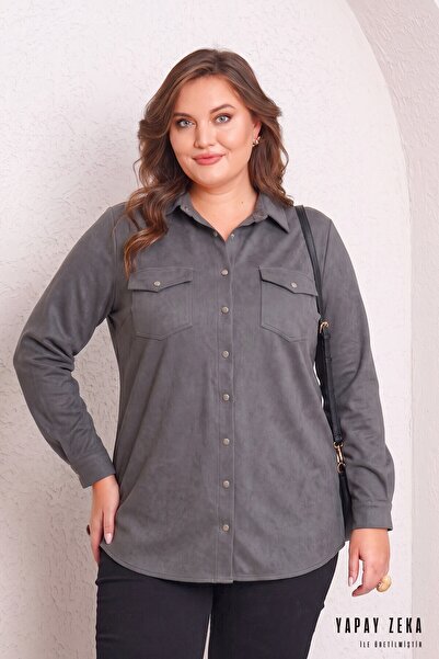Büyük Moda Jeans Effected Modal Shirt