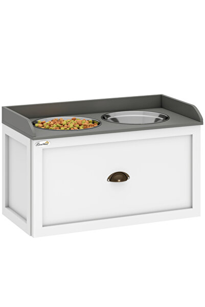 Generic Brand Stație de hrănire, 2 boluri de hrănire (câte 2 litri fiecare), ...