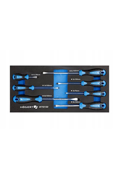 NO BRAND HOGERT HT7G132 Set de șurubelnițe cu cap plat 7 piese