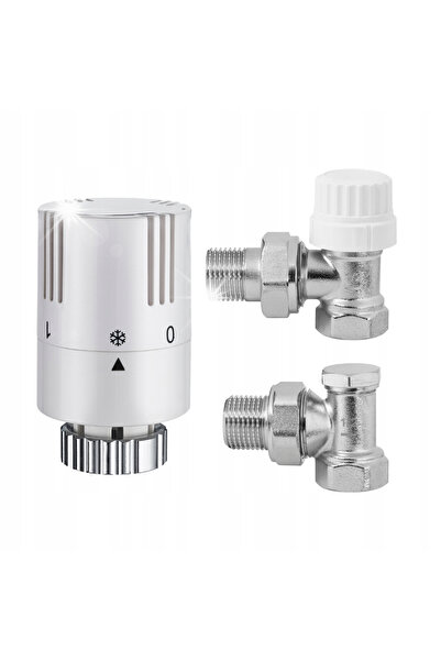 Invena Set robinet termostatic unghiular FI 1/2 " cu cap termostatic, set com...