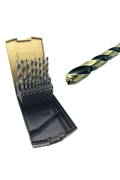 EXACT Set de burghie pentru metal TURBO GOLD HSS-G 1-10MM 19 bucăți