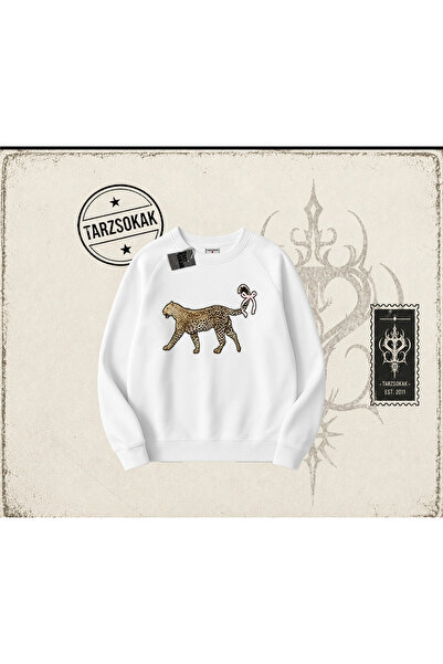 Tarzsokak Ženska majica sa leopardovim repom i trakom, velika unisex majica s...