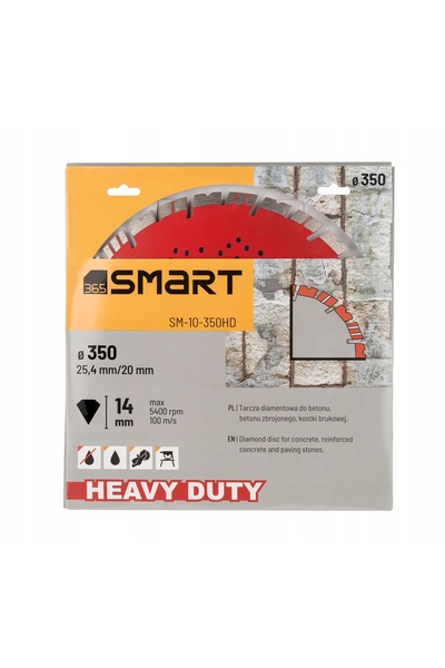 Smart365 DISC DIAFANTĂT 350/25,4 MM PENTRU BETON, CĂRĂMIDĂ, PIATRĂ