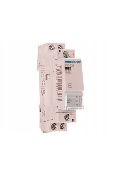 hager 230VCA 2R 25A AC-7A BESC226 Contactor modular