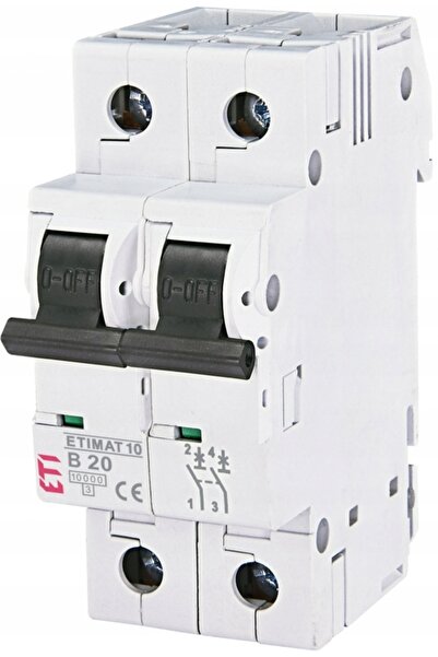 ETI Polam Disjunctor ETI 2P B20A 10kA AC ETIMAT 10 002123717