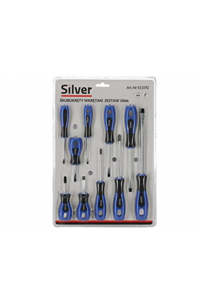 SilverTools Set de 10 șurubelnițe / Unealtă șurubelniță cu vârf magnetic