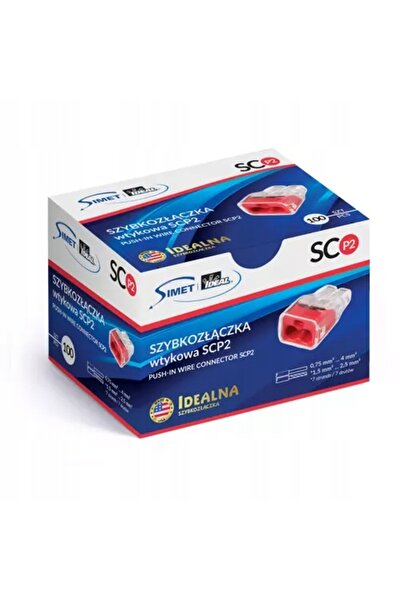 Simet 100 BUCĂȚI CONECTOR RAPID 2x 0.75-4mm² 32A SCP2 88000001S CU ÎNCHIDERE ...