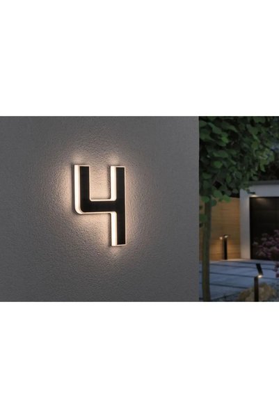 Paulmann Număr de casă iluminat 4, lumină solară de fațadă cu senzor PL79845