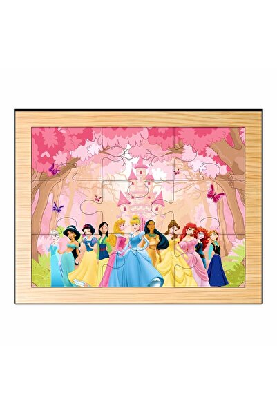 OEM Puzzle din lemn, Prințese, 9 piese, Multicolor, 15×12 cm, PDUV051