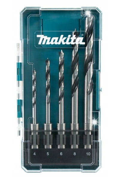 Makita Set de burghie pentru lemn cu prindere SDS+, 4-10mm, 5 bucăți E-15148-12