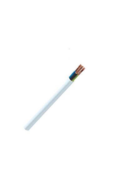 Prysmian 3X2.5 mm White Ttr Multi-Wire Cable H05Vv-F 100 Meters