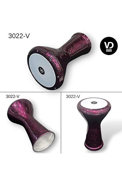 Vatan Profesyonel Mısır Model Çömlek Darbuka Kırçıllı Vişne Desenli Sahne Ve Solo Tipi ( Darbuka Askısı Hediyeli)