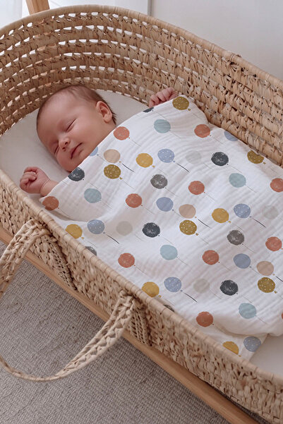 Tuğba Kuğu Muslin Coverlet - Dreamy Balloons
