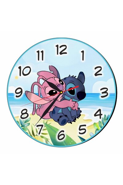 OEM Ceas Disney, Lilo & Stitch, Lemn, 40 cm, CSDUV091