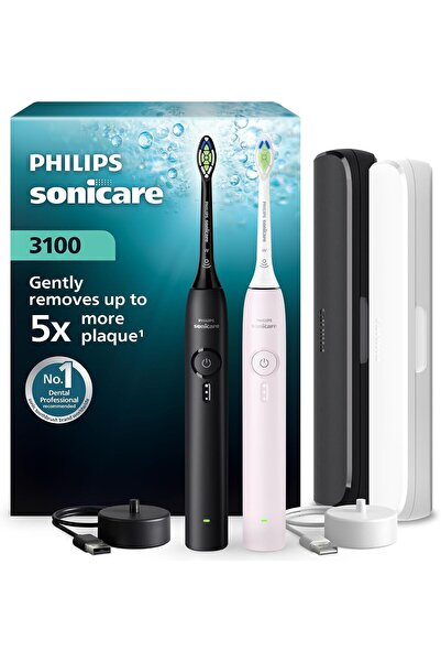 PHILIPS SONICARE Set de 2 periuțe de dinți electrice HX4072/42 Seria 3100, 1 ...