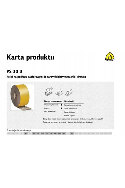 KLİNGSPOR Rolă de hârtie mată 115mm gr.220