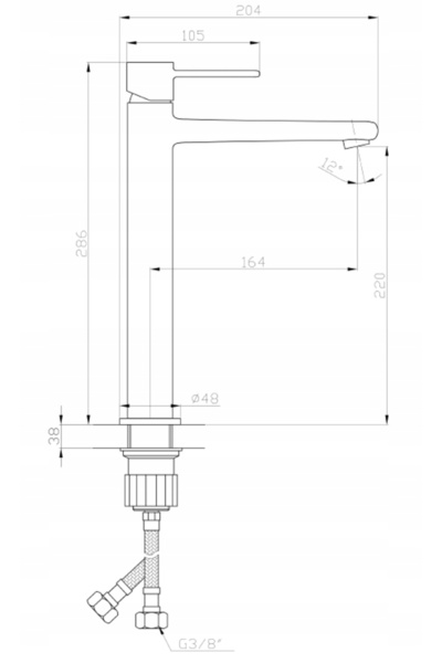 Invena Baterie de chiuvetă înaltă Glamour gold, BU-02-W09-V.