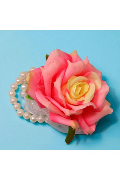 OEM Brățară florală, Coroniță, Corsaj, Nuntă, Domnișoară de onoare, Roz, BD002