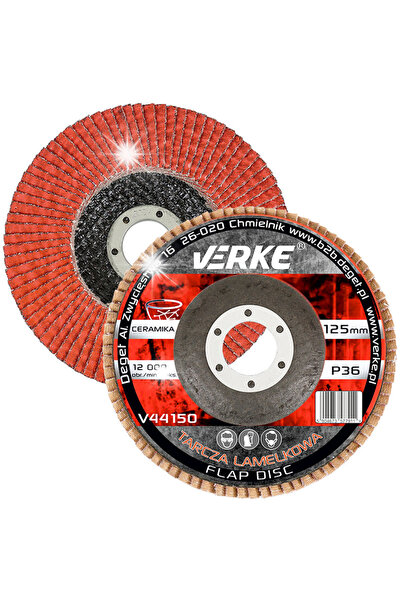VERKE Disc lamelar ceramic de șlefuit și texturat, 125MM P36